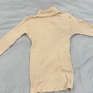 Women's Cream Turtleneck Sweater